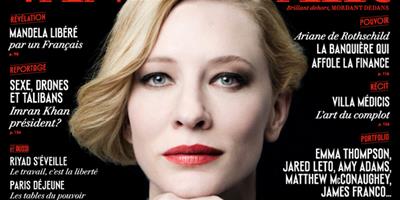 封面女郎美妝計：金發紅唇的“女王專業戶”凱特·布蘭切特 (Cate Blanchett) 登法版《名利場》封面