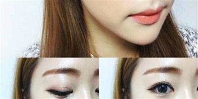 橙色生活妝化妝教程 韓系妝容眼影的畫法