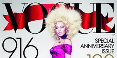 ladygaga黃金爆炸頭登Vogue US封面 不走尋常路